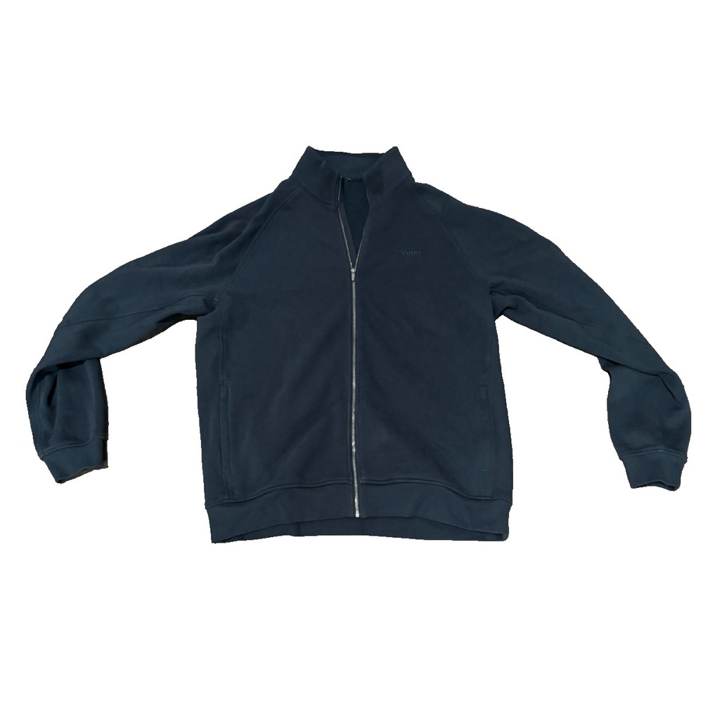 Vuori Men's Pique Fleece Track Jacket Dark Blue Large V2061